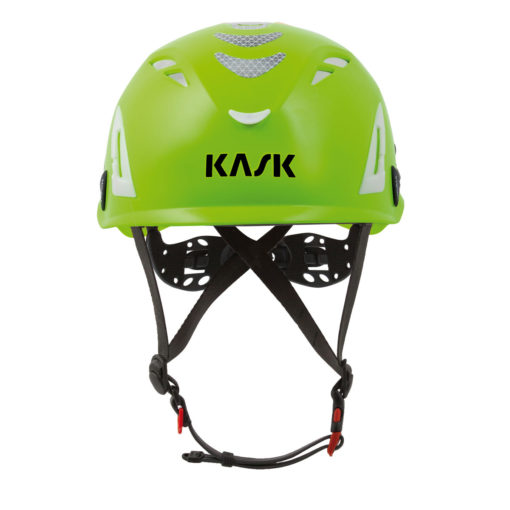 Neon Green KASK Super Plasma Hi-Viz Helmet Front View