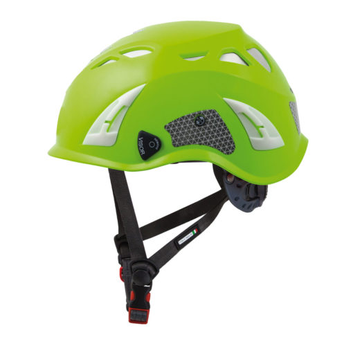 Neon Green KASK Super Plasma Hi-Viz Helmet Side View