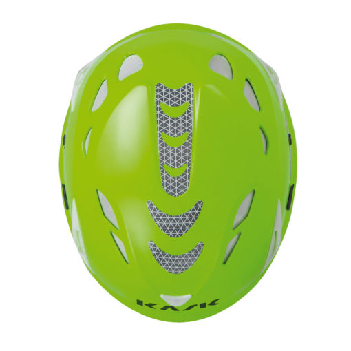 Neon Green KASK Super Plasma Hi-Viz Helmet Top View