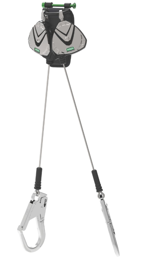 MSA V-Edge, 8ft., Twin Leg, Cable, Locking Pin Connector