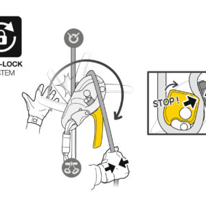 PETZL I'D L Self-Braking Descender with Anti-Panic Function for Rescue - Image 2