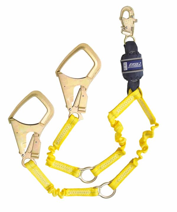 3M DBI-SALA Force2 Hi-Vis Elastic 100% Tie-Off Shock Absorbing Lanyard