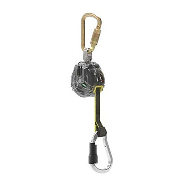 MSA V-TEC Mini PFL, 6' (1.8m), single-leg, aluminum carabiner, steel carabiner
