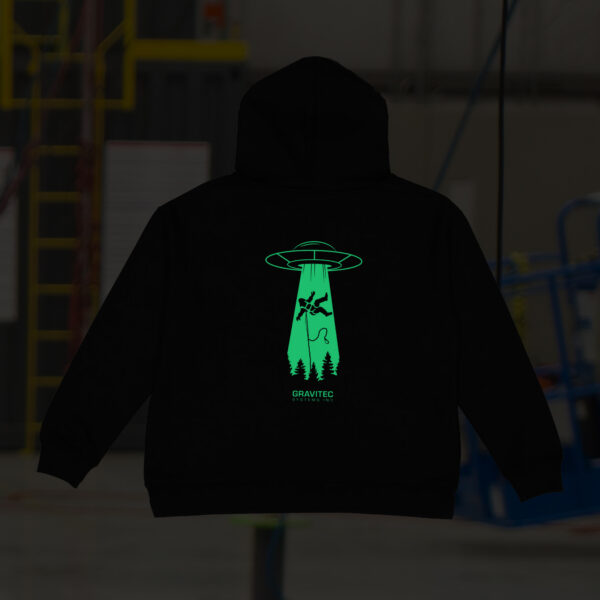 Kids Hoodie - "Safe Squatch" – Fall Protection Abduction Hoodie (Glow in the dark)