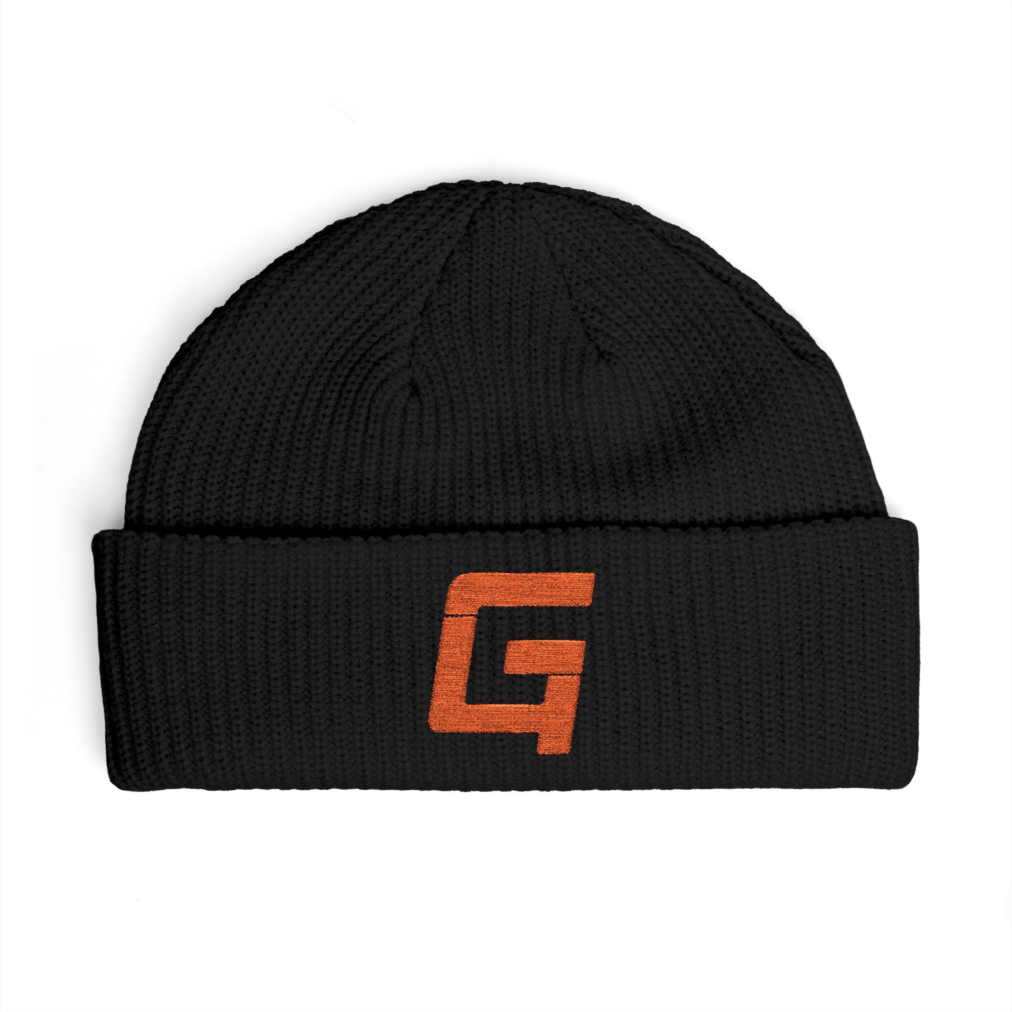 Cuff Beanie with Orange G4 Logo - Image 2